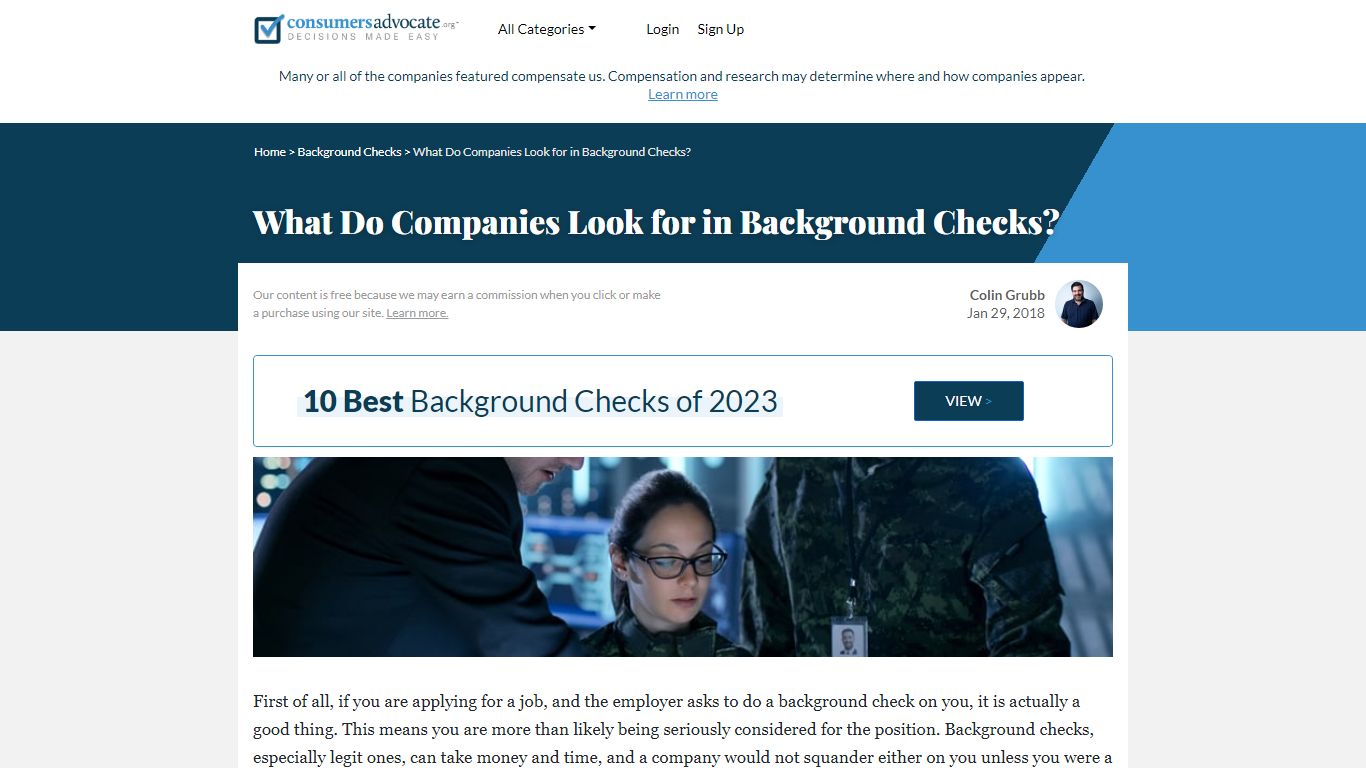 What Do Companies Look for in Background Checks? - ConsumersAdvocate.org